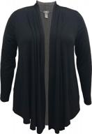 stylish and comfortable: plus size open front cardigan with pockets for women by leebe logo