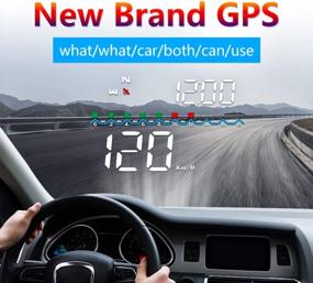 img 3 attached to Улучшите свои впечатления от вождения с проекционным дисплеем ACECAR: двухсистемный GPS-спидометр с отслеживанием пробега, предупреждением о превышении скорости и компасом