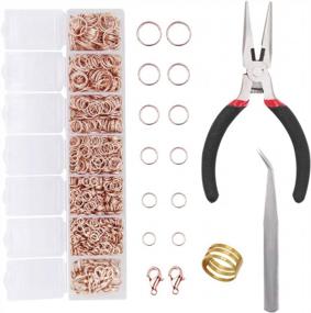 img 4 attached to Rose Gold Jewelry Repair Kit With 1504Pcs Open Jump Rings, Lobster Clasps, And Accessories For Necklace Making And Maintenance - Ideal For Jewelry Designers And Hobbyists