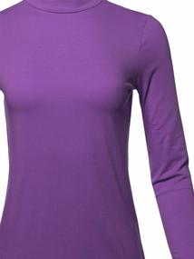 img 1 attached to Versatile And Chic: Women'S Soft Cotton Mock Neck Tops With Long Sleeves