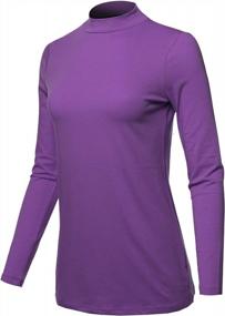 img 3 attached to Versatile And Chic: Women'S Soft Cotton Mock Neck Tops With Long Sleeves