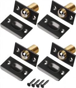 img 4 attached to 🚪 Closet Door Ball Catch Hardware - Jiayi 4 Pack | Adjustable Ball Catch for French Doors | Drive-in Ball Catch for Strong Door Latch | Door Top Ball Catch for Invisible Pantry | Ball Bearing Door Latch