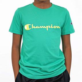 img 2 attached to Champion Scarlet Boys' Clothing: Vertical Logo Print T Shirt – Tops, Tees & Shirts