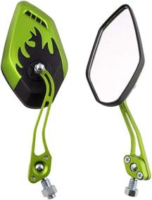 img 4 attached to ESUPPORT Green Motorcycle Motorbike 8Mm 10Mm Rearview Side Mirror ATV Scooter Bike Flame Fire