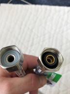img 1 attached to Braided Stainless Steel Faucet Connector 3/8" Compression X 1/2" IP Female Thread (2 Pcs) - 32" Length review by Paul Martindale