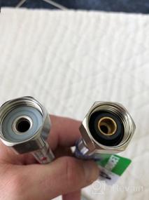 img 6 attached to Braided Stainless Steel Faucet Connector 3/8" Compression X 1/2" IP Female Thread (2 Pcs) - 32" Length