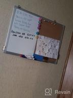 img 1 attached to Magnetic Bulletin Combo Board: 24X18 Inch Dry Erase Board Corkboard Wall Mounted For Home, School & Office Organization review by Kyle Cross