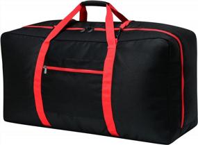 img 4 attached to Lightweight 32.5-Inch Travel Duffel Bag For Outdoor, Sport, And Travel - Extra Large Luggage Bag