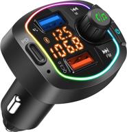 🚗 car bluetooth fm transmitter with 2 usb ports (18w qc3.0, pen drive), type-c pd 18w, tf card, hands-free calls, siri & google assistant, mp3 player for cars logo