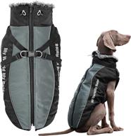 🐶 didog winter dog jackets - waterproof coats with harness & furry collar for medium to large dogs - easy walking, soft warm sports apparel for cold weather логотип