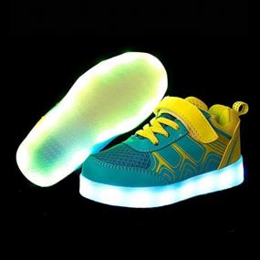 img 1 attached to DoGeek LED Shoes For Kids - Light Up Shoes With 7 Color Options (Choose One Size Up) - Yellow