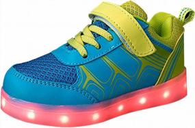 img 4 attached to DoGeek LED Shoes For Kids - Light Up Shoes With 7 Color Options (Choose One Size Up) - Yellow