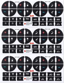 img 4 attached to Ombialo AC Dash Button Repair Kit | Decal Stickers for GM Vehicles | Compatible with GMC Chevrolet Tahoe Yukon Acadia Sierra 2006-2014 | Pack of 3