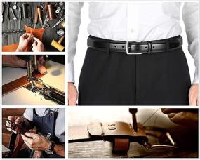 img 1 attached to 👔 Genuine Leather Dress Belts for Men: Premium Quality Accessories with Uncompromising Style