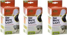 img 1 attached to 🦎 Enhance Reptile Habitats with (3 Pack) Zilla Reptile Terrarium Heat Lamps Incandescent Bulb - Day White, 150W