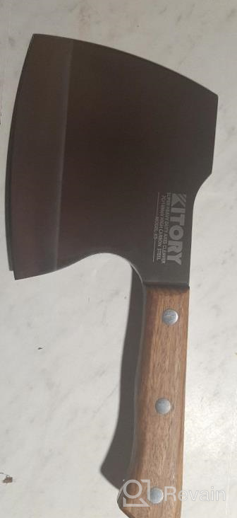 img 1 attached to Super Heavy-Duty Kitchen Axe Knife: Kitory Frozen Meat Cleaver For Big Bone And Frozen Meat - 1.68LB - K2 Butcher Chopper review by Matt Morrison