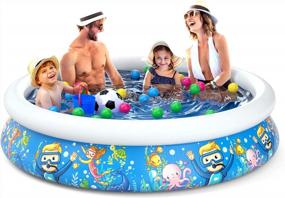 img 4 attached to Summer Fun For Kids And Adults With Jasonwell Durable Inflatable Kiddie Pool - Perfect For Garden And Backyard!