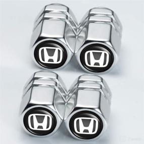 img 3 attached to Car Keychain Metal Car Wheel Tire Valve Cap Logo Styling Stem Cover Compatible With Honda CR-V CRV Pilot EX EX-L Series Car Tire Car Key Ring Car Accessories（Silver）