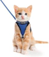 🐱 dooradar cat harness and leash - adjustable step-in escape proof kitten harness with reflective strip, soft breathable air mesh vest for small to medium cats - easy control cat jacket for walking and training logo