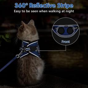 img 1 attached to 🐱 Dooradar Cat Harness and Leash - Adjustable Step-in Escape Proof Kitten Harness with Reflective Strip, Soft Breathable Air Mesh Vest for Small to Medium Cats - Easy Control Cat Jacket for Walking and Training