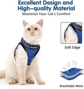 img 2 attached to 🐱 Dooradar Cat Harness and Leash - Adjustable Step-in Escape Proof Kitten Harness with Reflective Strip, Soft Breathable Air Mesh Vest for Small to Medium Cats - Easy Control Cat Jacket for Walking and Training