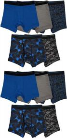 img 4 attached to Pack Of 5 Boys' Tagless Boxer Briefs Made Of 100% Cotton By Trimfit