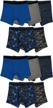 pack of 5 boys' tagless boxer briefs made of 100% cotton by trimfit logo