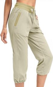 img 4 attached to Women'S Quick Dry Fashion Lightweight Drawstring Capri Pants - Toomett