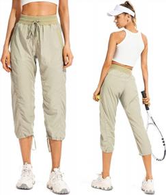 img 1 attached to Women'S Quick Dry Fashion Lightweight Drawstring Capri Pants - Toomett