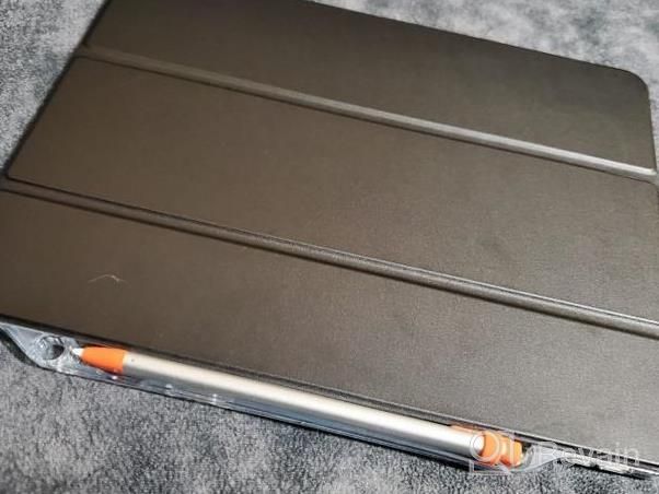 img 1 attached to Slim Fit Trifold Stand Folio Front IPad Pro 12.9 2020 & 2018 Case With Pencil Holder - Poetic Lumos X Series review by Jon Joung