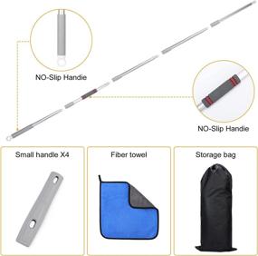 img 1 attached to 🧹 Microfiber Duster Kit: Reusable Bendable Dusters with 40-100 Inch Telescopic Pole - Ideal for Cleaning Ceilings, Fans, Blinds, and Furniture