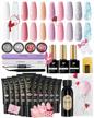 phoenixy poly extension nail gel kit with 10 vibrant colors, glossy & matte top coat, and basic manicure tools - perfect gift for women seeking professional results in nail art logo