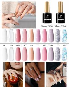 img 3 attached to Phoenixy Poly Extension Nail Gel Kit With 10 Vibrant Colors, Glossy & Matte Top Coat, And Basic Manicure Tools - Perfect Gift For Women Seeking Professional Results In Nail Art