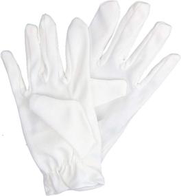 img 3 attached to Formal Kids White Costume Gloves - Skeleteen Wrist Glove Set For Boys And Girls