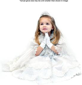 img 2 attached to Формальные детские белые костюмные перчатки - набор наручных перчаток Skeleteen для мальчиков и девочек