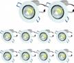 pocketman pack of 10 3w led recessed ceiling downlights kit - 300 lumens, energy efficient with warm white led driver (2800k-3000k) logo