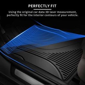 img 2 attached to DISUTOGO TPE All Weather Car Floor Mats for Chevy Camaro 2016-2022 – Full Set Liners, Black