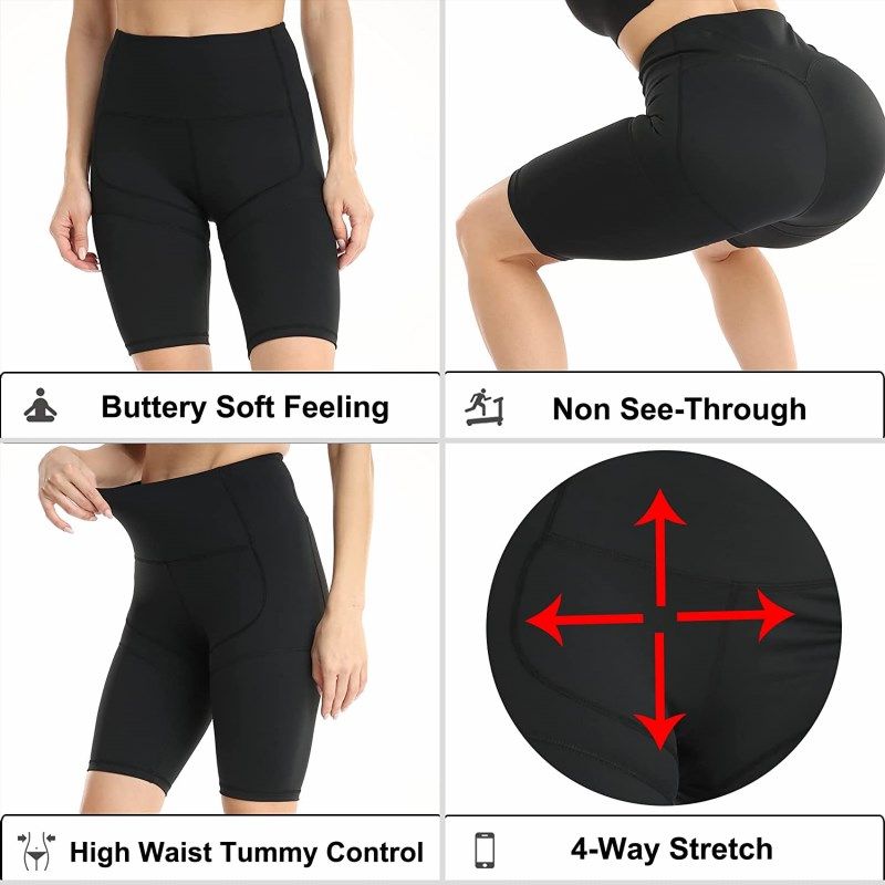 RAYPOSE Women Leggings High Waist Tummy Control with Pockets Stretch  Breathable
