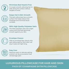 img 1 attached to Protect Your Hair And Skin With Spasilk Satin Pillowcase In Luxurious Champagne - King Size