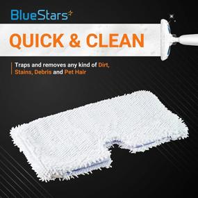 img 3 attached to Microfiber Steam Mop Pad Reusable & Washable Replacement Part By Blue Stars - Exact Fit For For Shark Steam Pocket Mop S3500 Series S3501 S3601 S3550 S3901 S3801 SE450 S3801CO S3601D - Pack Of 2