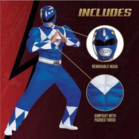 img 2 attached to Blue Ranger Classic Muscle Costume For Men - Perfect For Halloween And Cosplay