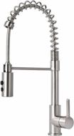 valisy stainless steel lead-free brushed nickel spring pulldown single handle kitchen sink faucet, kitchen faucets with pull out sprayer logo