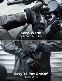 img 3 attached to Stay Warm And Connected: KEMIMOTO Waterproof Touchscreen Winter Motorcycle Gloves For Men And Women