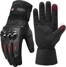 img 4 attached to Stay Warm And Connected: KEMIMOTO Waterproof Touchscreen Winter Motorcycle Gloves For Men And Women