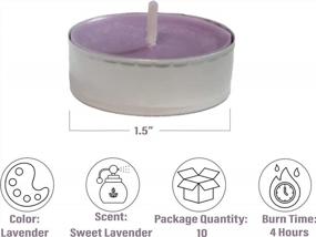 img 2 attached to Набор из 10 чайных свечек с ароматом сладкой лаванды производства США от CandleNScent для усиления аромата