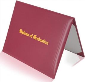 img 4 attached to Maroon Leatherette Padded Diploma Cover - GraduatePro 8.5X11 Certificate Holder