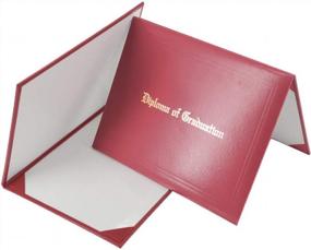 img 3 attached to Maroon Leatherette Padded Diploma Cover - GraduatePro 8.5X11 Certificate Holder