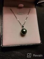 img 1 attached to 18K Gold Genuine Tahitian Pearl Necklace For Women - 925 Sterling Silver Chain Jewelry Gifts review by Joel Gardner