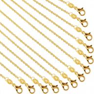50-pack 20-inch gold plated cable chain necklaces for jewelry making supplies by sannix logo