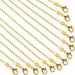 50-pack 20-inch gold plated cable chain necklaces for jewelry making supplies by sannix logo